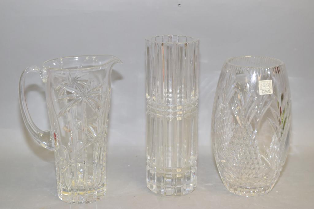 Group of Clear Crystal Vases (1 of 4)