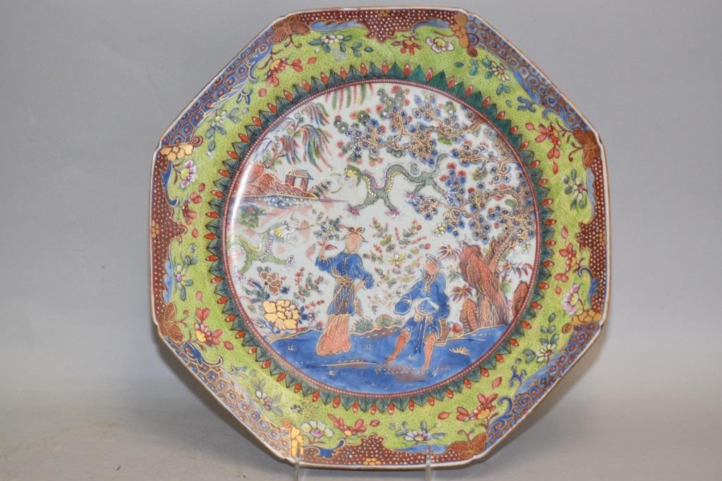 17-18th C. Chinese Famille Rose Porcelain Charger (1 of 4)