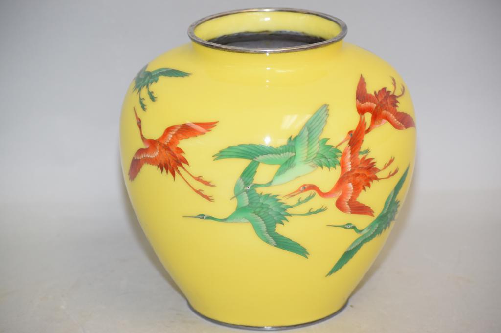 19th C. Japanese Cloisonne over Sterling Silver Jar (1 of 5)