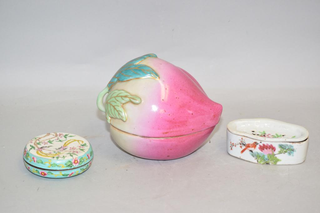 19-20th C. Chinese Porcelain/Enamel over Bronze Objects (1 of 4)