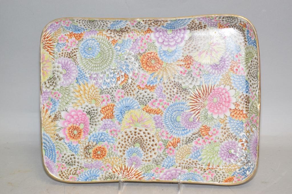 19-20th C. Chinese Porcelain Famille Rose Tray (1 of 4)