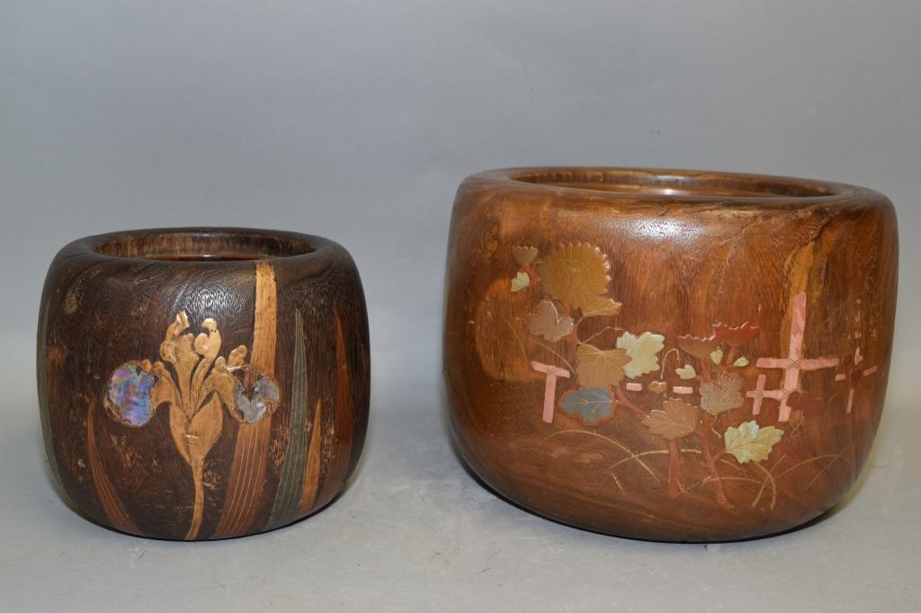 Two 19th C. Japanese Hibachi Planters (1 of 5)