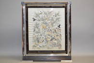 Qing Chinese Guangdong Style Embroidery in Frame