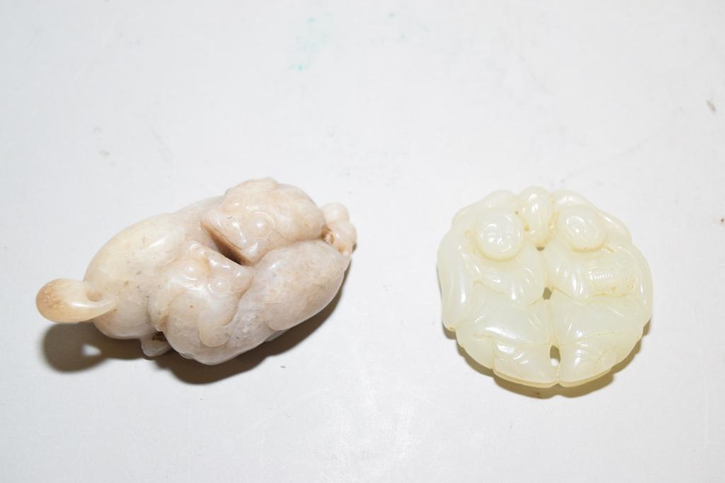 Two Chinese Jade Carved Amulets (1 of 3)