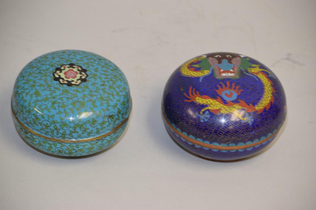 Two 19th C. Chinese Cloisonne Boxes (1 of 3)