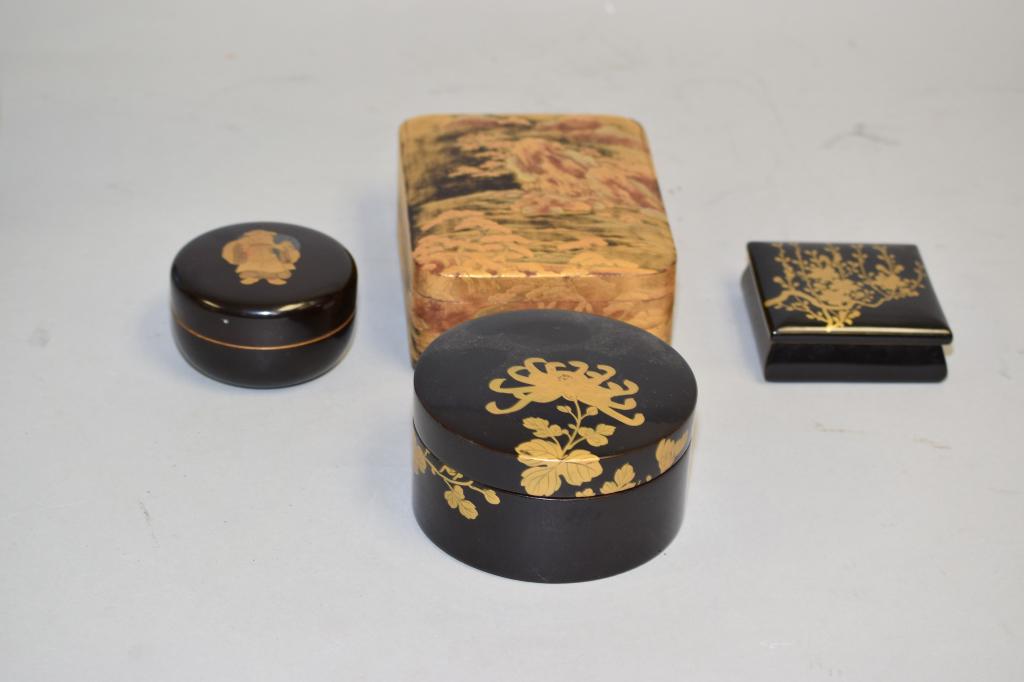 Group of 19-20th C. Japanese Maki-e Boxes (1 of 5)