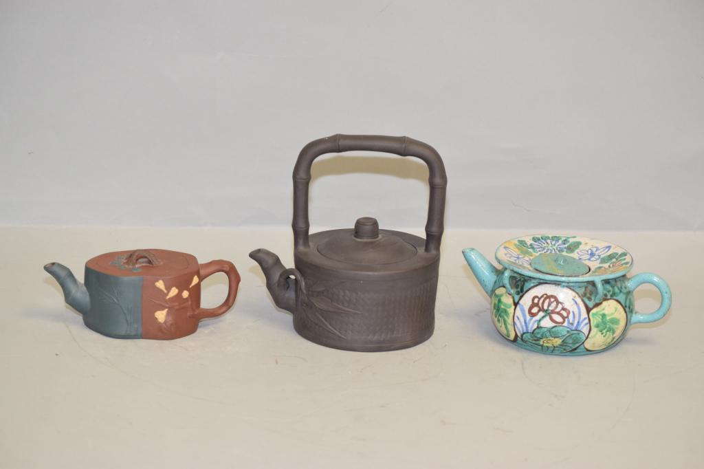 Three Chinese YiXing ZiSha Teapots (1 of 3)