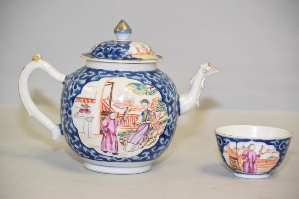 18th C. Chinese Porcelain Export B&W Famille Rose (1 of 4)