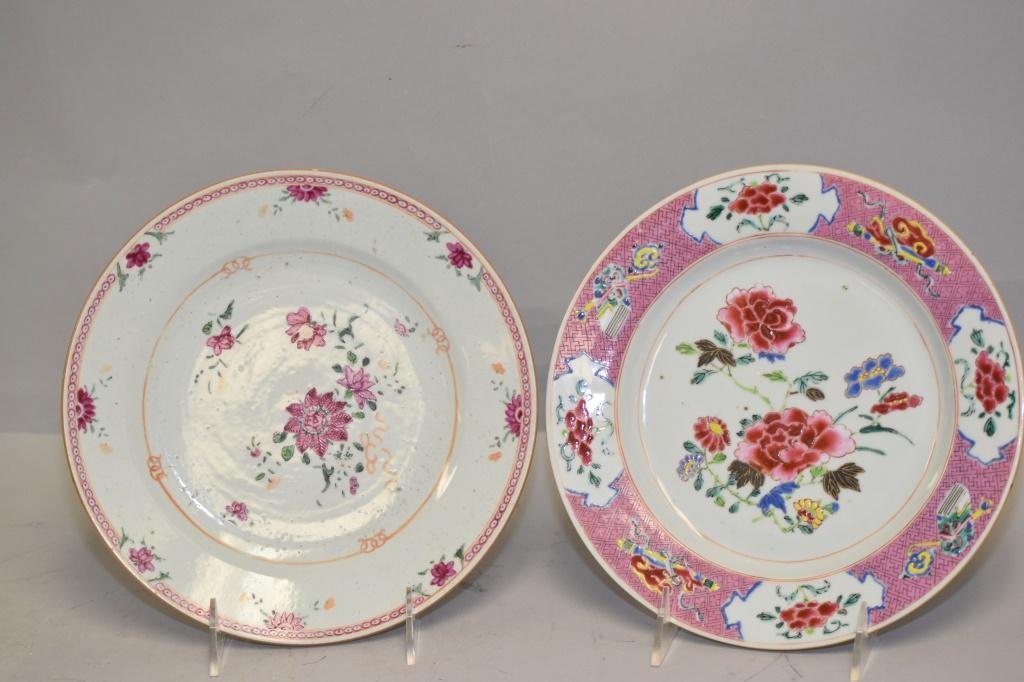 Two 18th C. Chinese Porcelain Export Famille Rose (1 of 6)