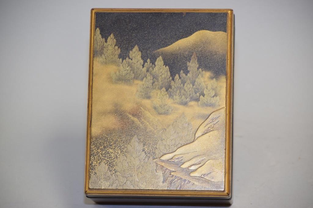 19th C. Japanese Mother-of-Pearl Inlay Maki-e Box (1 of 10)