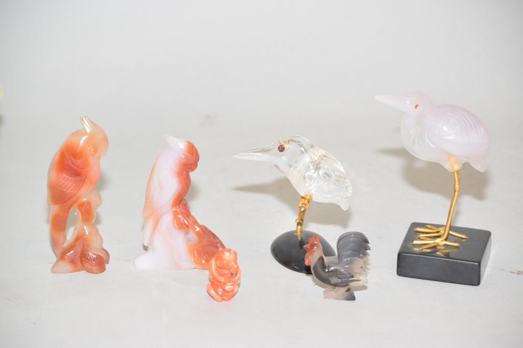 Group of Chinese Agate/Quartz Carved Animals (1 of 3)
