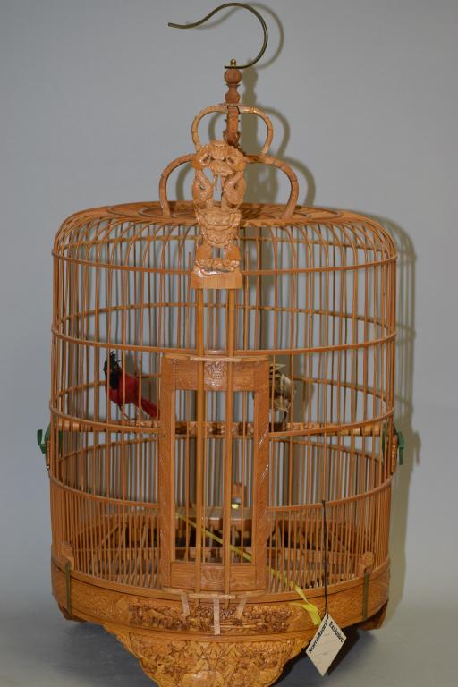 Large Chinese Bamboo Bird Cage (1 of 7)