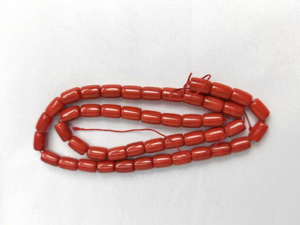 Group of Natural Red Coral Beads: Group of Natural Red Coral Beads