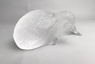 Lalique France Frosted Crystal Hedgehog FIgurine
