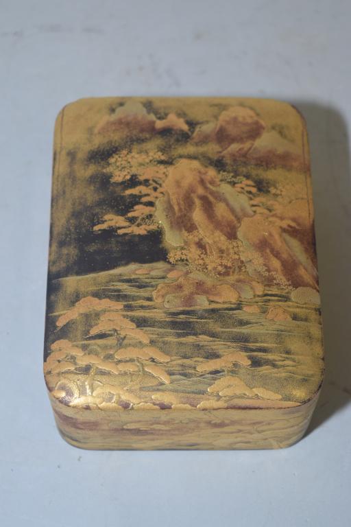 19th C. Japanese Lacquer Maki-e Box (1 of 4)