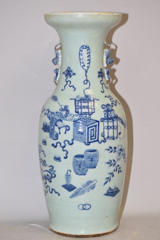 19th C. Chinese Porcelain B&W Vase (1 of 5)