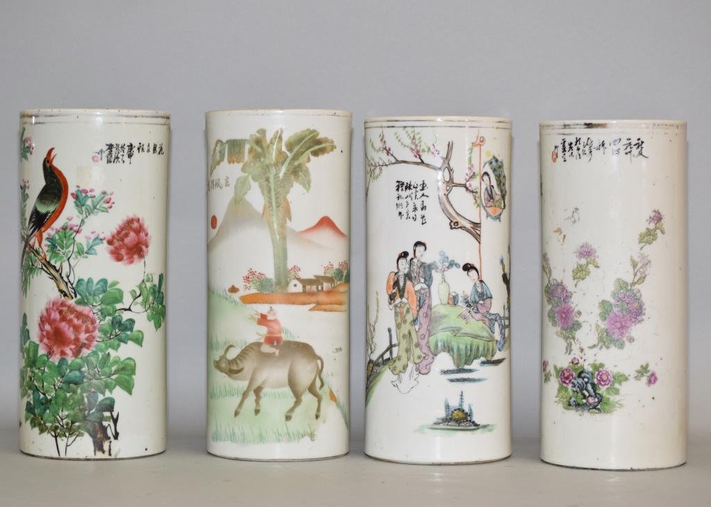 Four 19th C. Chinese Porcelain Hat Stands (1 of 5)