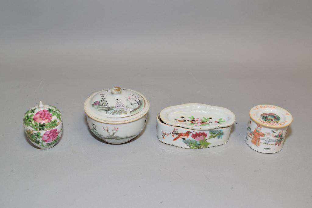 Four 19th C. Chinese Porcelain Boxes (1 of 5)