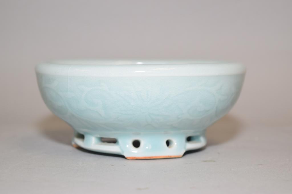 Chinese Porcelain Sky Blue Glaze Brush Washer, (1 of 6)