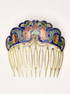 Chinese Cloisonne Hair Comb Clip