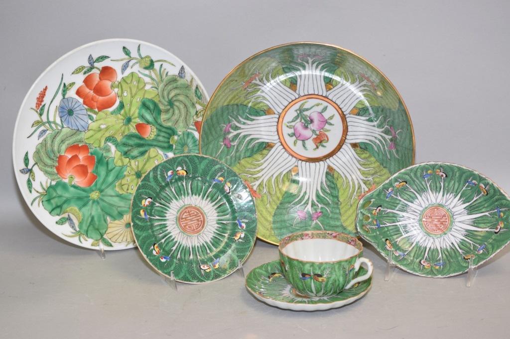 Group of 19-20th C. Chinese Export Porcelain Wares (1 of 6)