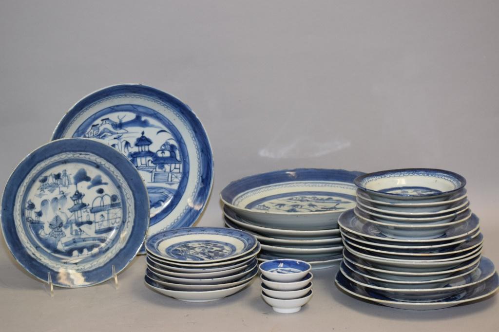 Group of 18-19th C. Chinese Export Porcelain Wares (1 of 4)