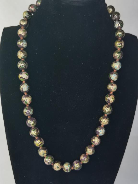 Chinese Cloisonne Bead Necklace (1 of 1)
