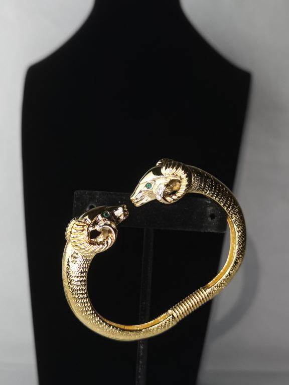 Costume Gold Tone Ram Bracelet: Costume Gold Tone Ram Bracelet