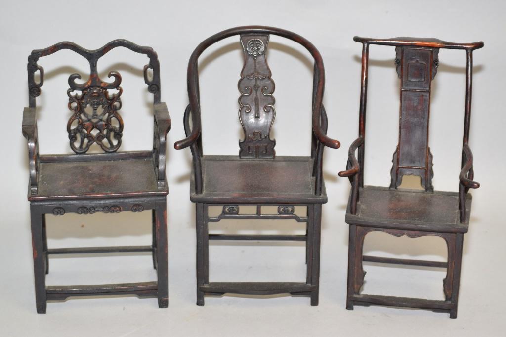 Three Chinese Wood Chair Toys (1 of 6)