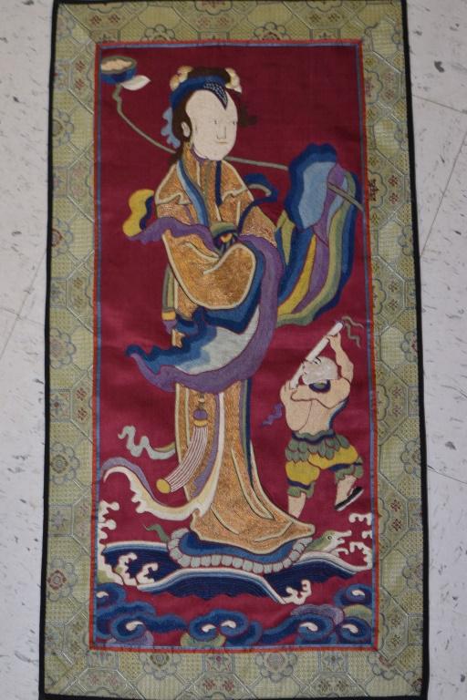 19th C. Chinese Gold Thread Embroidery (1 of 4)