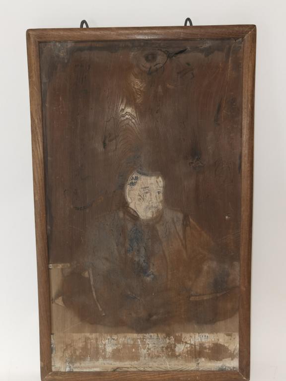 19th C. Japanese Painted Maple Plaque: 19th C. Japanese Painted Maple Plaque, 11in by 18in