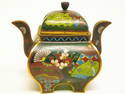 19-20th C. Japanese Cloisonne Incense Burner