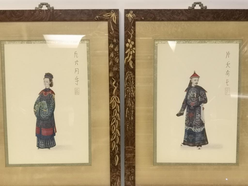 Two Chinese Faux Rice Paper Painting Style Paintings (1 of 3)