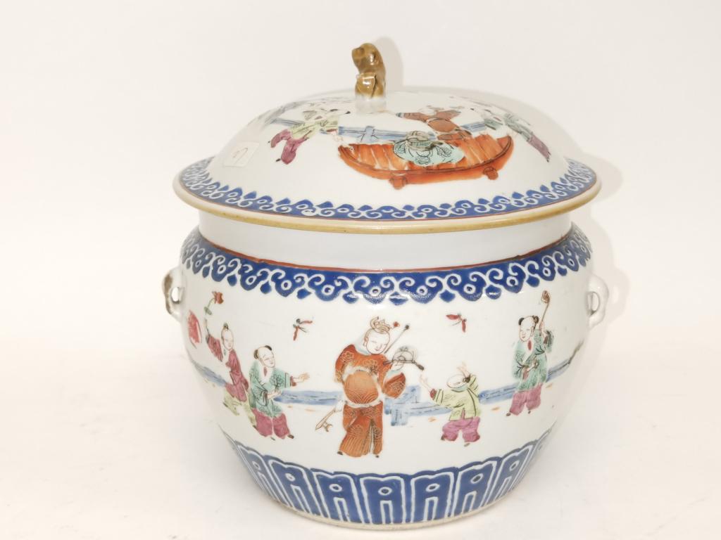 Qing Chinese Porcelain Famille Rose Porridge Bowl (1 of 7)