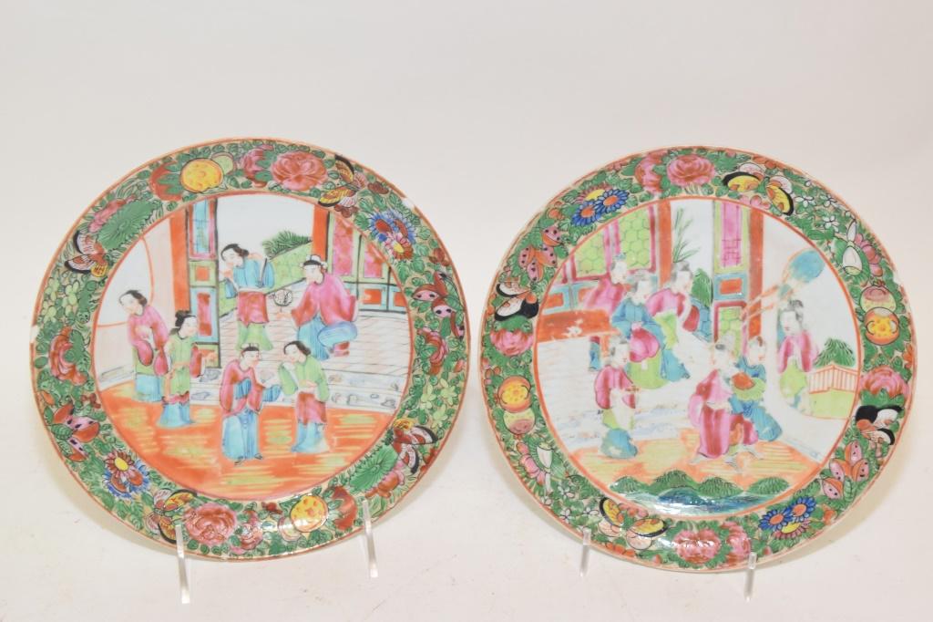 Two 19th C. Chinese Export Porcelain Plates (1 of 4)