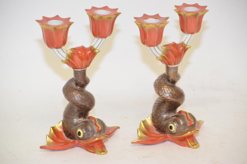 Pr. of Herend Hungary Porcelain Hand Painted (1 of 7)