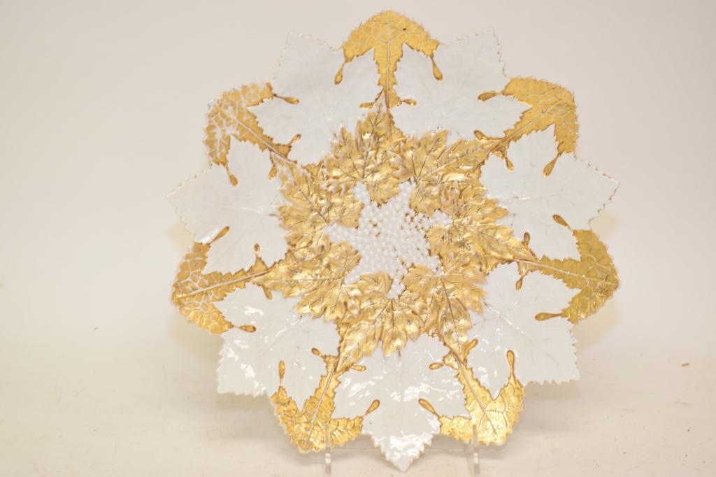 19th C. Meissen Porcelain Maple Leaf Plate (1 of 5)
