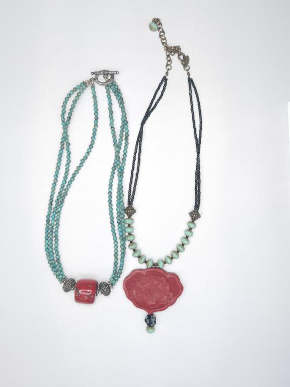 Two Turquoise Bead Necklaces (1 of 1)