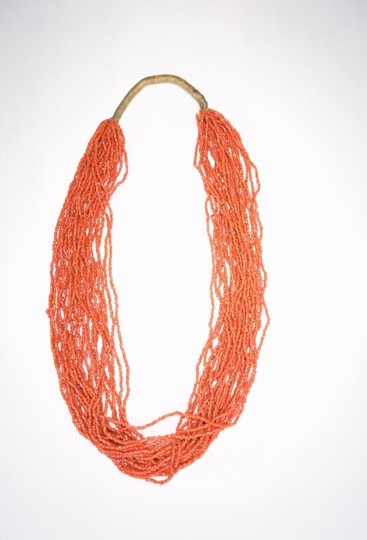 Multi-Strand Coral Bead Necklace (1 of 1)