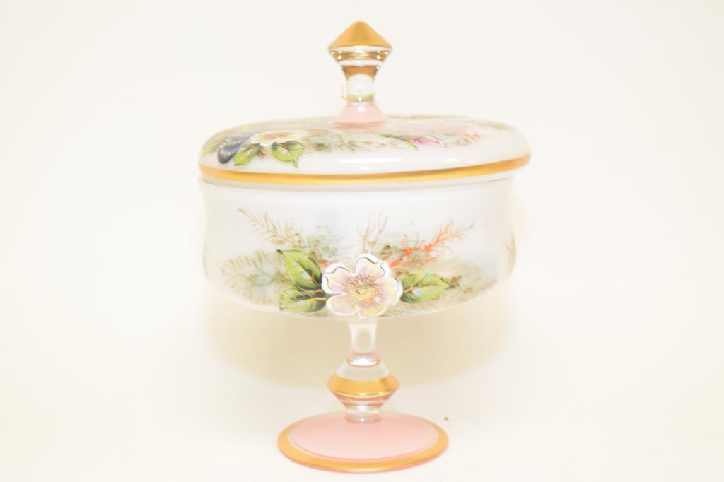 Strado Czech Republic Hand Painted Covered Vase (1 of 10)