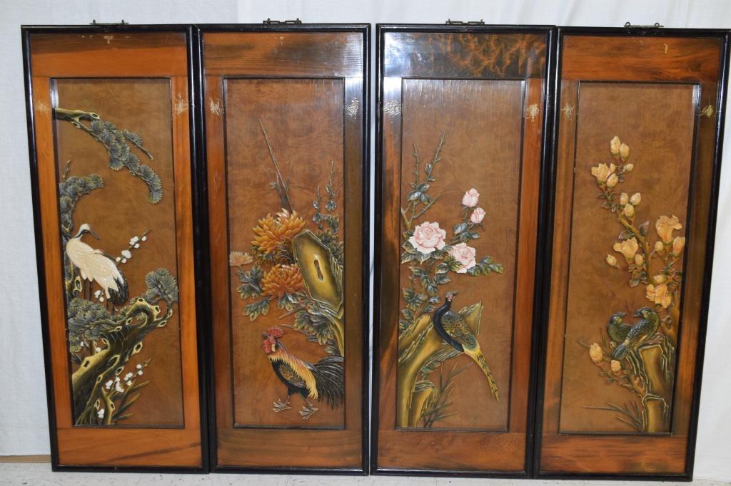 Set of Chinese Wood Carved Hanging Screens (1 of 7)