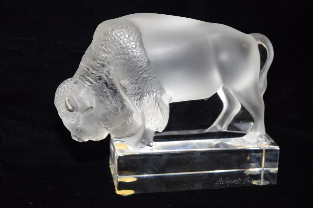 Lalique Frost Crystal Buffalo (1 of 4)