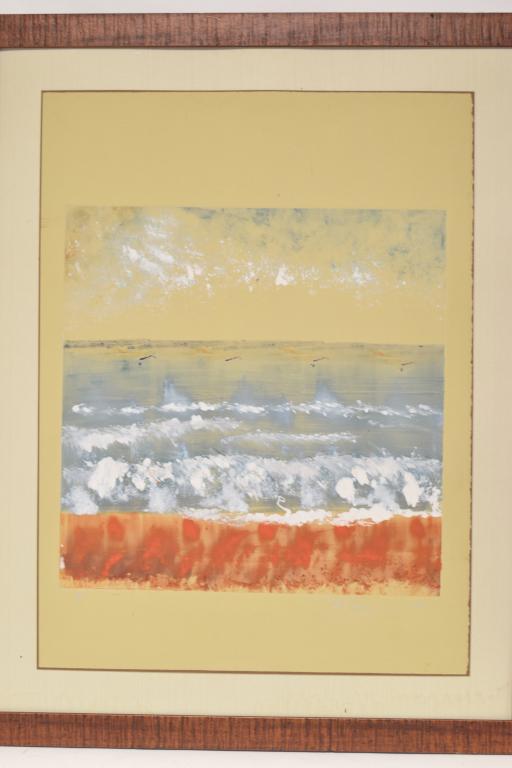 Impressionist Watercolor Seascape Painting, Signed (1 of 7)