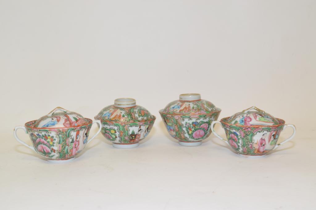 Four 19th C. Chinese Export Porcelain Tea Bowls (1 of 3)