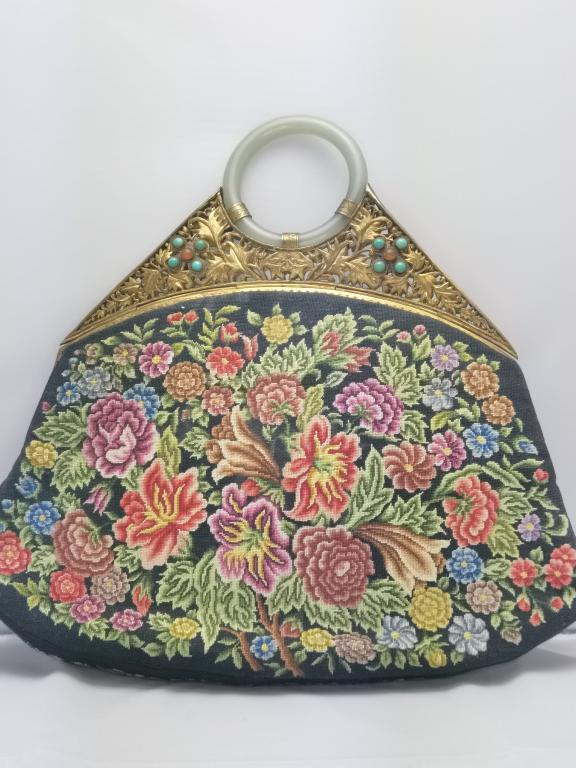 Qing Chinese Jade Bangle Bracelet Inlay Brocade Bag (1 of 5)