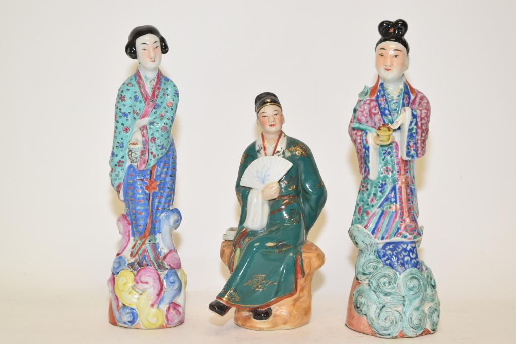 Three 19-20th C. Chinese Porcelain Figurines (1 of 3)