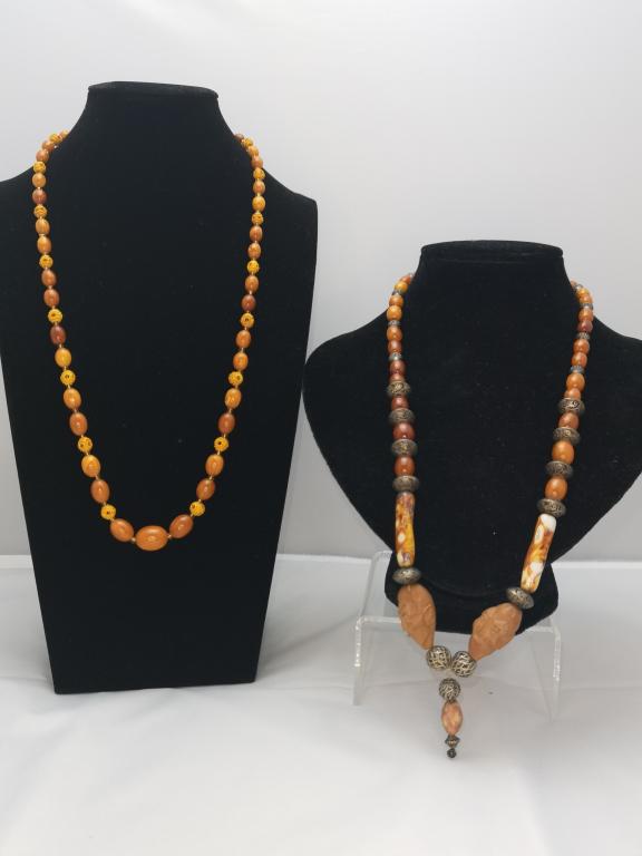 Two Natural Butterscotch Egg Yolk Amber Necklaces (1 of 3)
