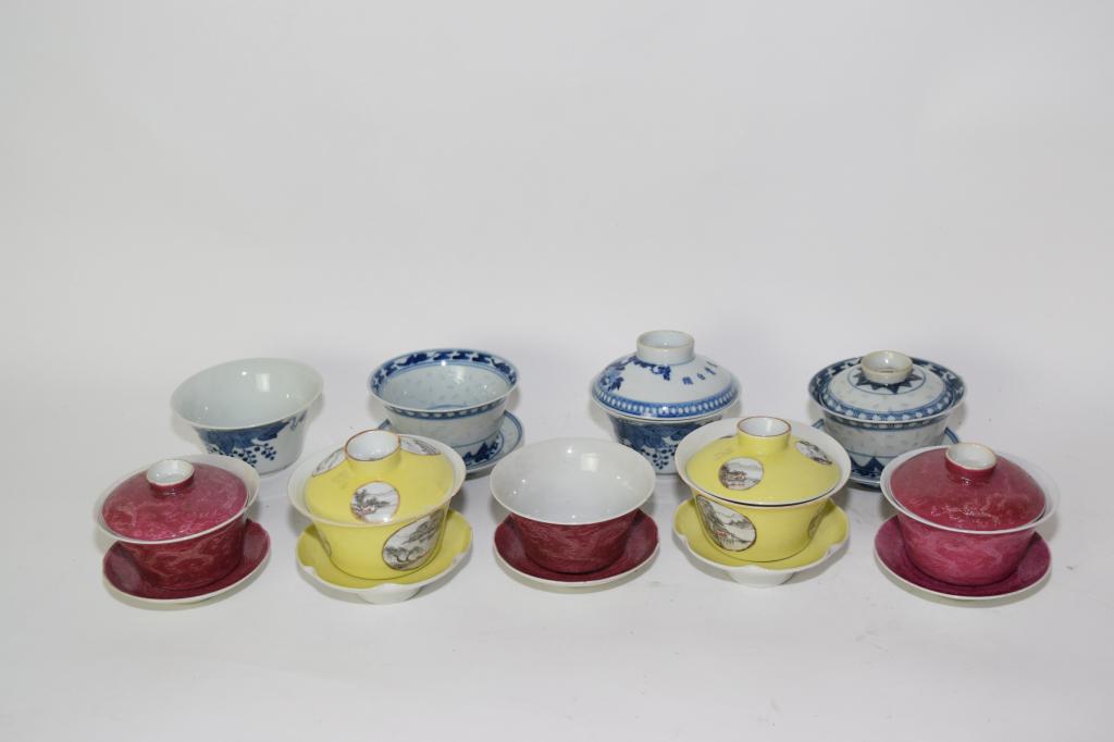 Group of 19th C. Chinese Porcelain Tea Bowls (1 of 10)