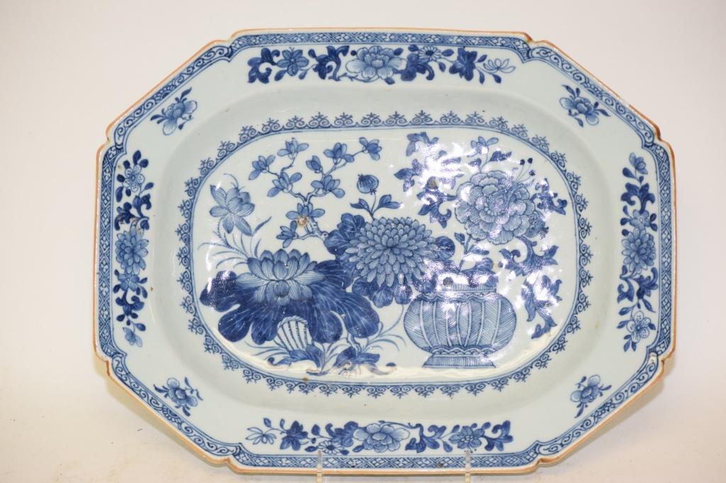 17-18th C. Chinese Export Porcelain B&W Plate (1 of 5)