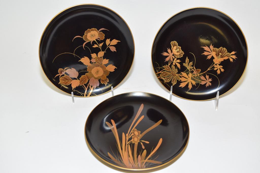 Group of 19-20th C. Japanese Maki-e Dishes (1 of 4)